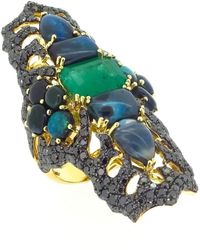 Wendy Yue Emerald And Opal Statement Ring - Multicolor