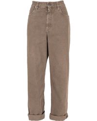 Brunello Cucinelli 5 Pocket Garment Dye Monili Jean - Brown