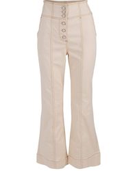 women's cream colored skinny jeans