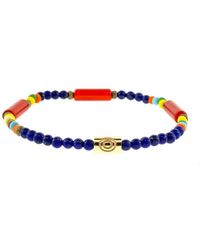 Luis Morais Lapis Rainbow Mix Bead Bracelet - Blue