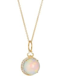 Devon Woodhill Opal And Diamond Moon Charm - Multicolour