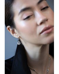 Monica Rich Kosann Round Cut Rock Crystal Earrings - Metallic