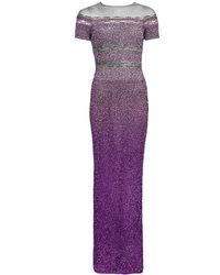 pamella roland ombre sequin gown