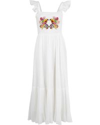 Carolina K Kuna Parrot Dress - White