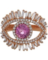 Suzanne Kalan Pink Sapphire And Diamond Evil Eye Ring - Multicolour