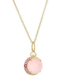 Devon Woodhill Moonstone Pink Opal Ombre Charm - Multicolour