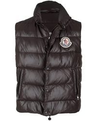 Moncler Quilted Puffer Vest - Brown