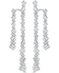 Sara Weinstock Taj Baguette Braided Diamond Drop Earrings - Multicolour