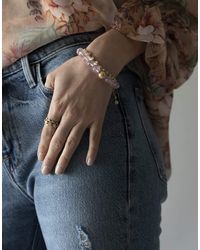 Buddha Mama Rose Quartz Bead Bracelet - Multicolour