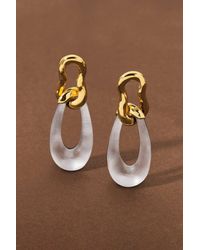 Alexis Bittar Gold Double Link Earrings - Silver - Metallic