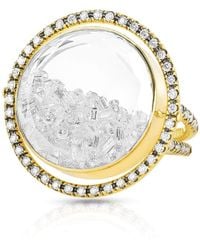 Moritz Glik Movable Halo Diamond Shaker Ring - Metallic