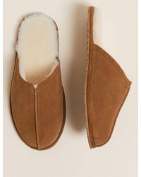 marks and spencer mens leather slippers