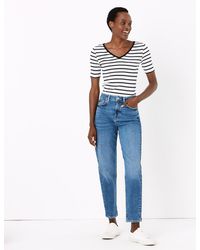 marks and spencer high waisted jeans