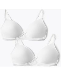 Marks & Spencer Synthetic 2 Cup Sizes Bigger Smoothing Underwired Push-up  T-shirt Bra Aa-d in Almond (Natural) - Lyst