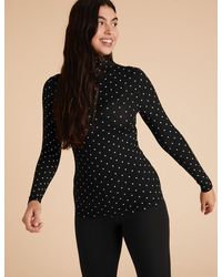 black thermal polo neck