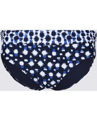 navy roll top bikini bottoms