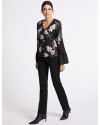 sateen roma rise straight leg jeans