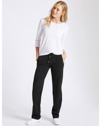 straight leg ankle grazer trousers