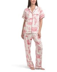 Marshalls - 2Pc Cotton Toile Top And Pants Pajama Set For - Lyst