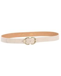 Marshalls - Suede Double Oval Buckle Belt - Lyst