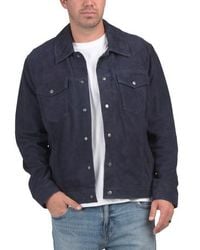Marshalls - Suede Trucker Jacket For - Lyst