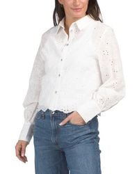 Marshalls - Embroidered Eyelet Button Down Top For - Lyst