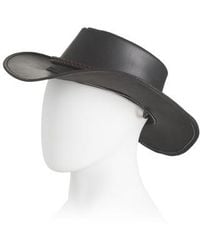 Marshalls - Leather Distressed Western Hat With Rope Detail For - Lyst