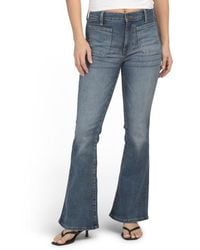 Marshalls - High Rise Stevie Flare Jeans With Patch Pockets For - Lyst