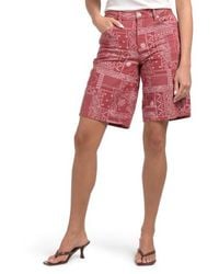 Marshalls - Bandana Printed Twill Bermuda Shorts For - Lyst