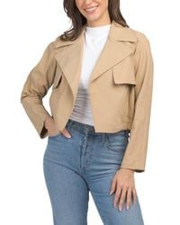 Marshalls - Cropped Raglan Sleeve Trench Jacket For - Lyst