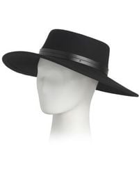 Marshalls - Wool Telescope Boater Hat With Double Western Belt Band For - Lyst