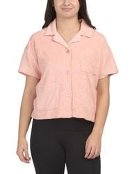 Marshalls - Recycled Lounge Terry Cloth Button Up Shirt For - Lyst