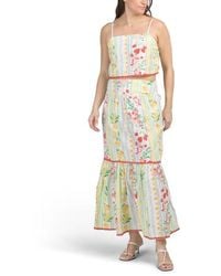 Marshalls - 2Pc Lemon Printed Striped Top And Maxi Skirt Set For - Lyst