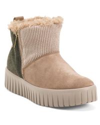 Marshalls - Suede Booties With Zip And Warm Lining For - Lyst