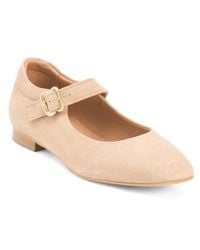 Marshalls - Suede Snip Toe Mary Jane Flats For - Lyst