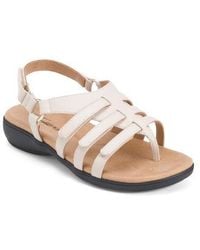 Marshalls - Wide Width Leather Ria Comfort Sandals For - Lyst