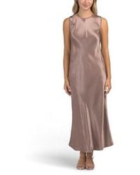 Marshalls - Hammered Satin Cap Sleeve Slip Dress For - Lyst