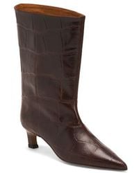 Marshalls - Leather High Shaft Wrapped Heel Boots For - Lyst