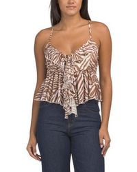 Marshalls - Mesh Zebra Print Ruffle Top For - Lyst