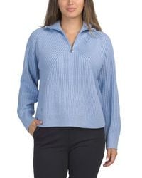 Marshalls - Wool Blend Hudson Pull Over Quarter Zip Sweater For - Lyst