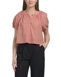 Marshalls - Gingham Button Front Top For - Lyst
