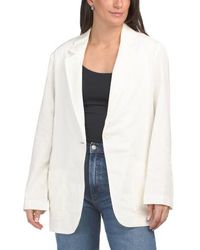 Marshalls - Linen Blend One Button Blazer For - Lyst