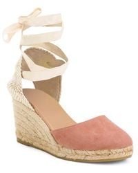 Marshalls - Suede Lace Up Espadrille Wedge Sandals For - Lyst