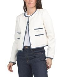 Marshalls - Ladylike Jacket With Contrast Trim For - Lyst