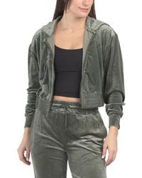 Marshalls - Velvet Loose Fit Zip Up Hooded Jacket For - Lyst