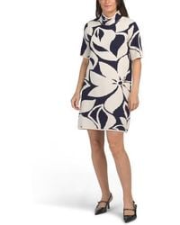 Marshalls - Abstract Mock Neck Short Sleeve Mini Sweater Dress For - Lyst