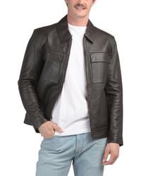 Marshalls - Leather Trucker Jacket For - Lyst