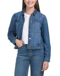 Marshalls - Puff Sleeve Denim Jacket With Western Yoke For - Lyst