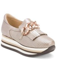 Marshalls - Leather Platform Loafers With Chain For - Lyst