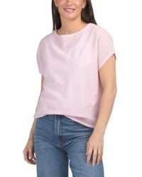 Marshalls - Merino Wool Boat Neck Short Sleeve Pullover Sweater For - Lyst